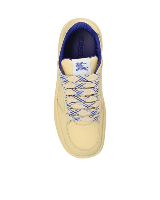 Burberry Natural Logo Detailed Lace-Up Sneakers