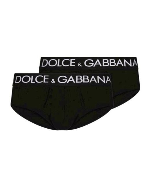 Dolce & Gabbana Black Logo Two-Piece Briefs Set for men