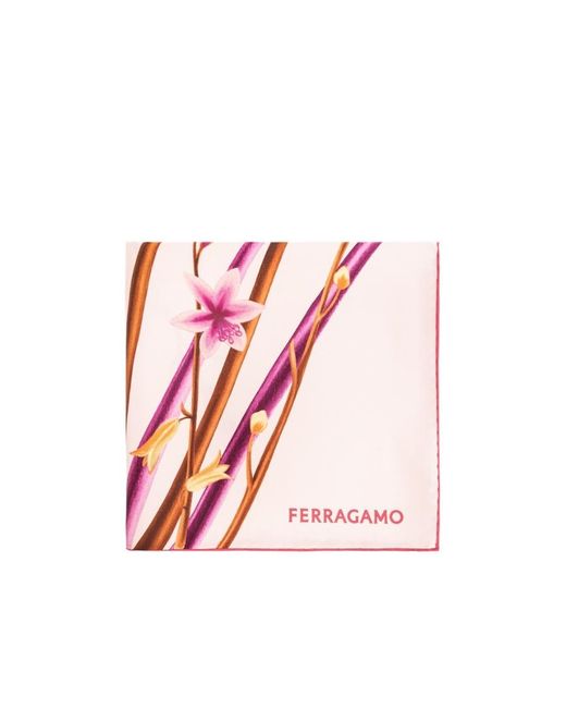Ferragamo Pink Logo Scarf