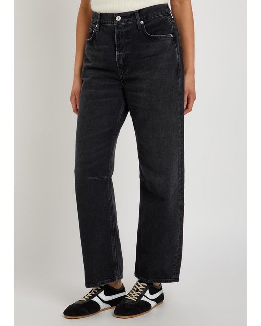 Citizens of Humanity Black Miro Barrel-Leg Jeans