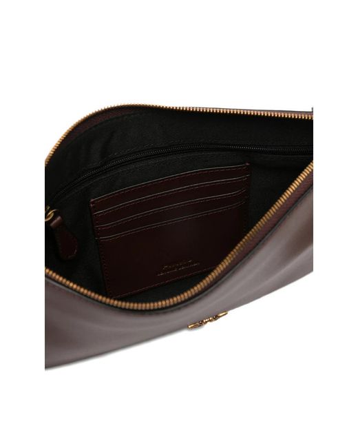Pinko Brown Classic Flat Love Simply Crossbody Bag