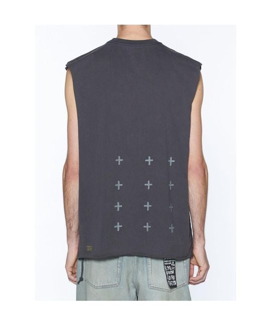 Ksubi Blue Sleeveless T-Shirt for men
