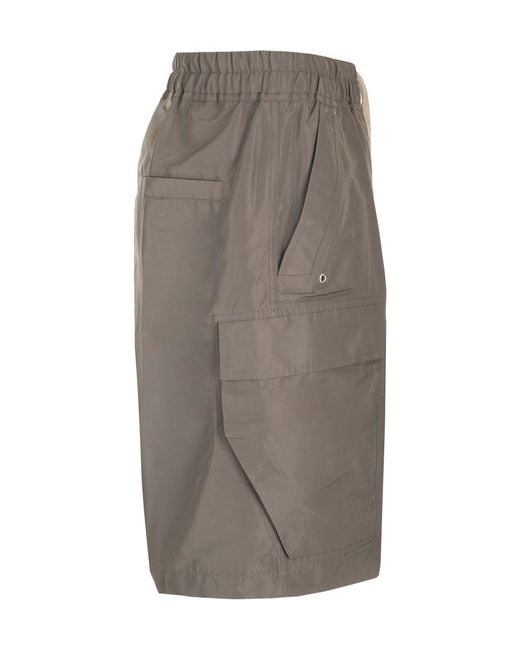 Rick Owens Gray Cargobela Wide-Leg Cargo Shorts for men