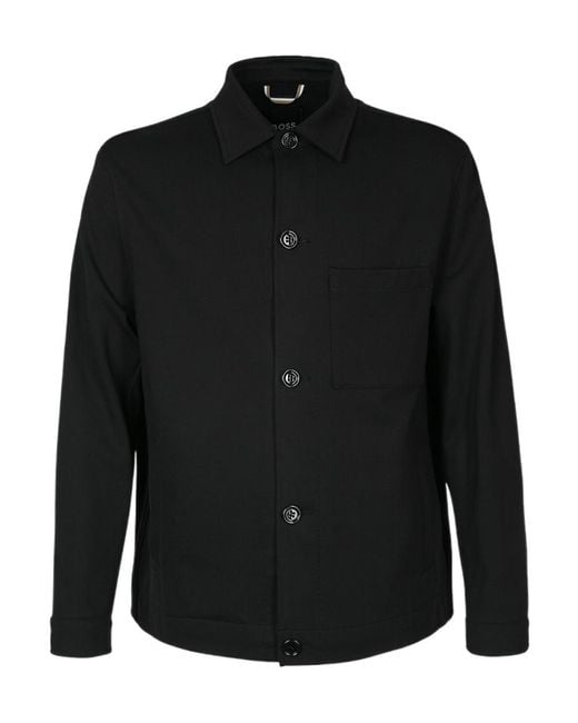 Boss Black Boss Relaxed-Fit Button-Up Jacket for men