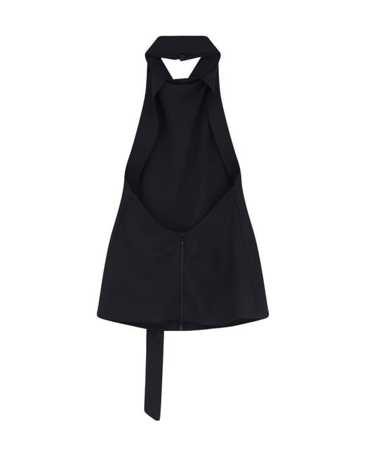 Alysi Blue Open Back Bow T-Shirt
