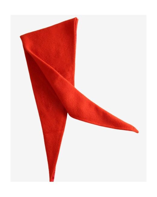 Rier Red Losange Mini Fleece Scarf for men