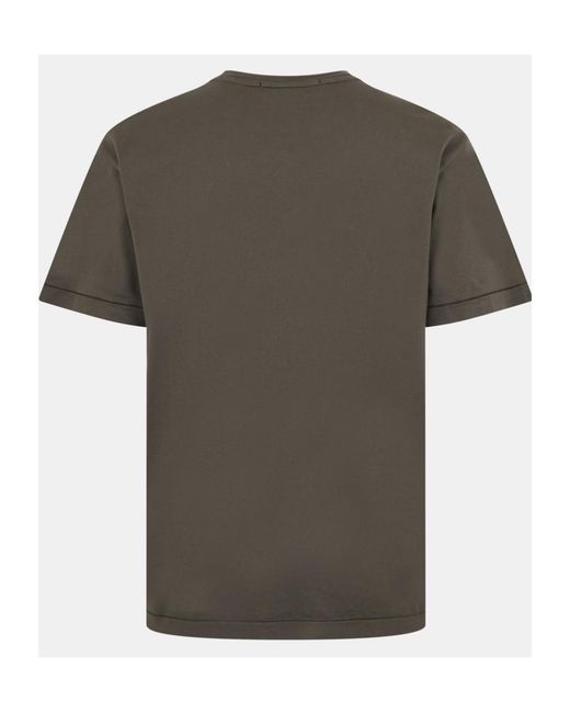 Stone Island Gray Logo Patch T-Shirt for men