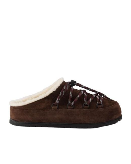 Prada Brown Suede Mules