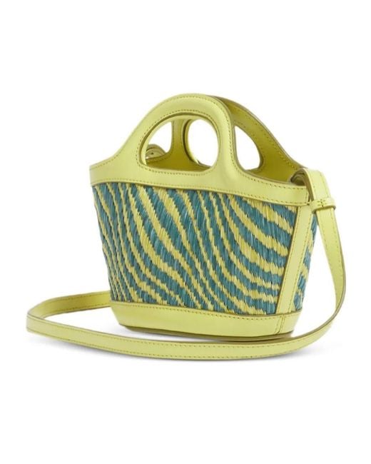 Marni Green Tropicalia Top Handle Micro Bag