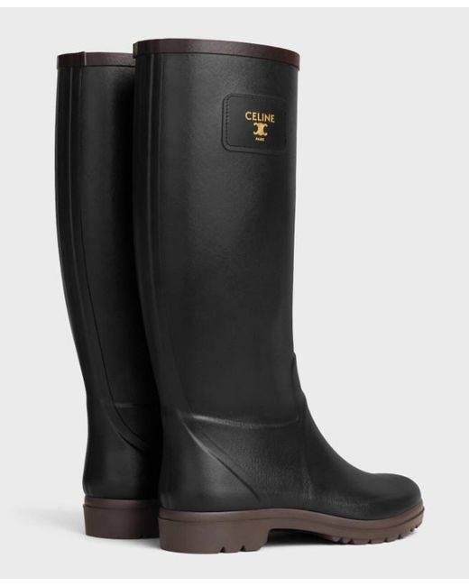 Céline Black Rain Boots