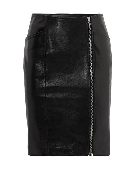 Tom Ford Black Panelled Leather Mini Skirt