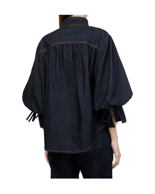 Zimmermann Blue Billowing Denim Shirt