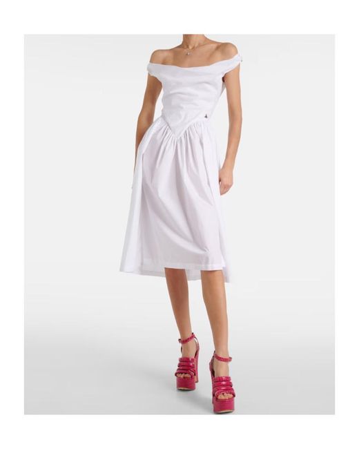 Vivienne Westwood White Sunday Cotton Corset Dress