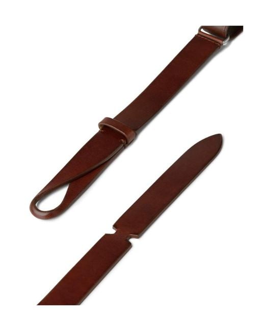 Orciani Brown Logo Belt for men