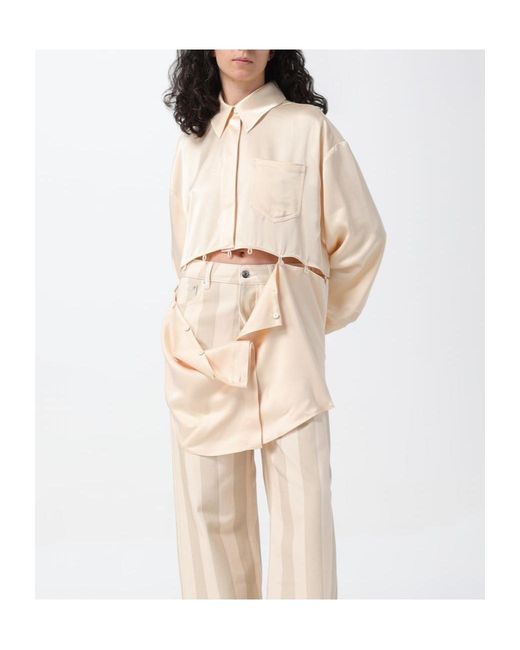 Nanushka Natural Maxon Concealed Fastened Shirt
