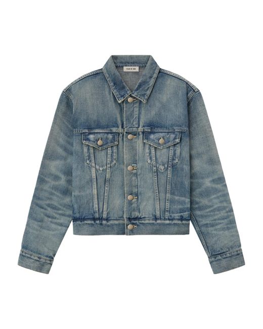 Fear Of God Blue Japanese Selvedge Classic Trucker Jacket for men