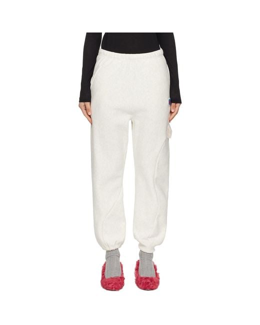 Undercover White X Champion Logo-Patch Track Pants for men