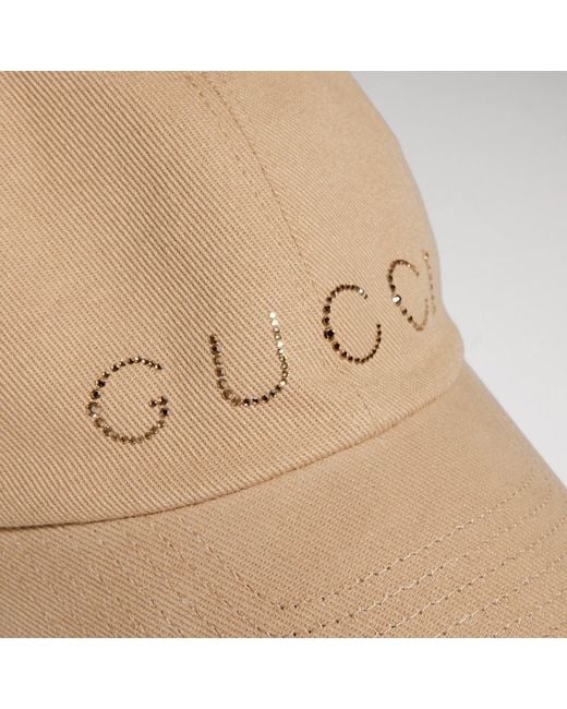 Gucci Natural Printed Buttonless Crown Baseball Hat
