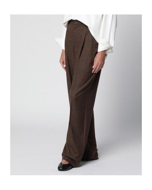 Loro Piana Brown Straight Leg Trousers