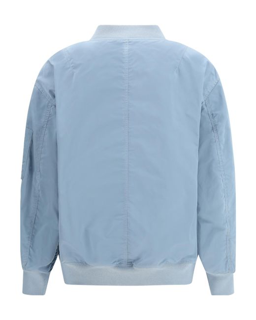 Ermanno Scervino Blue Reversible Zip-Up Bomber Jacket