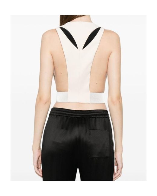 Elisabetta Franchi Natural Button Sleeveless Waistcoat