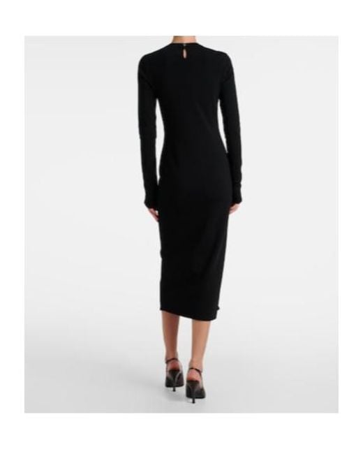 Stella McCartney Black Knitted Midi Dress
