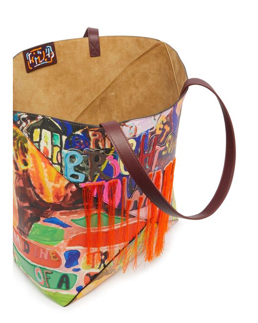 Loewe Red Patterned Shoulder Bag