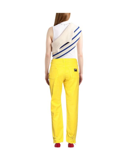 Dolce & Gabbana Yellow Denim Trousers