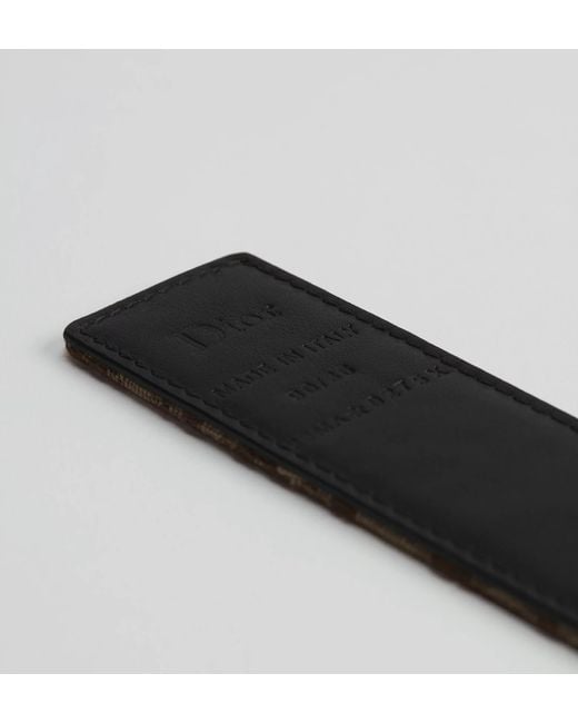 Dior White Reversible Belt Strap for men