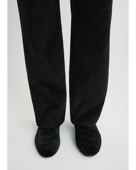 Totême Black Totême Shearling-Lined Penny Flat Shoes