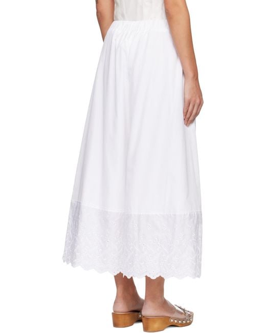 Simone Rocha White Cropped Trim Trousers