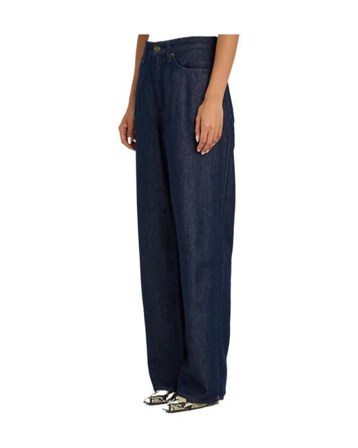 Rag & Bone Blue Wide-Leg Jeans