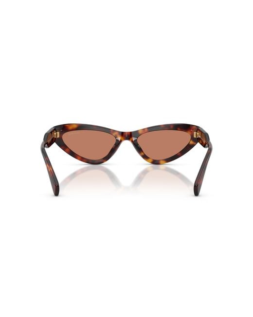 Miu Miu White Eyewear Cat Eye Frame Sunglasses