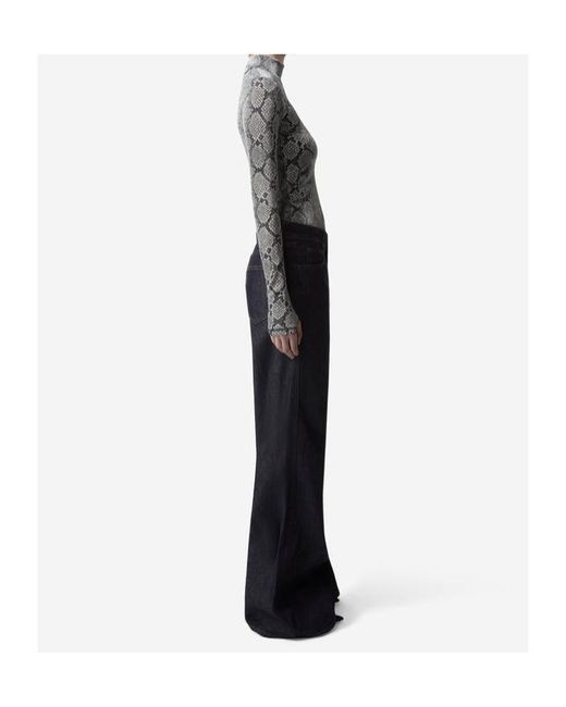 Coperni Gray Tight High Neck Top