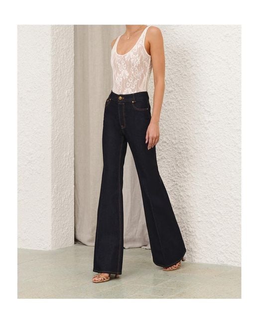Zimmermann White Lace Scoop Bodysuit