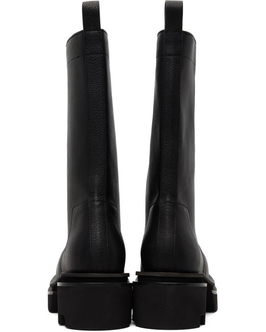 Rick Owens Black Round-Toe Boots for men