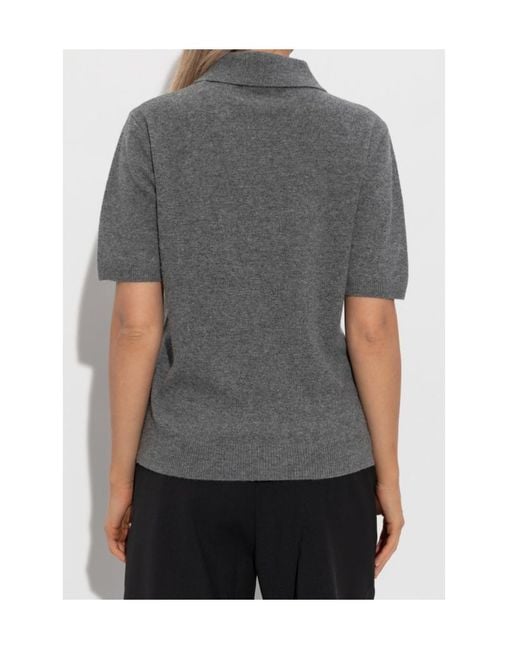 Entire studios Gray Buttoned Knitted Polo Shirt for men