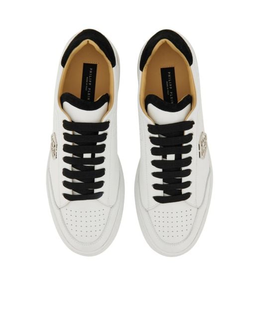 Philipp Plein Brown Logo Plaque Low-Top Sneakers for men