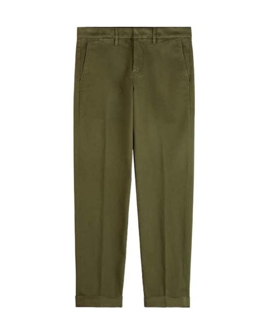 Fay Green Slim-Cut Tailored Trousers for men