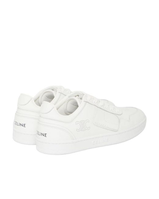 Céline White Ct-10 Trainer Low Lace-Up Sneaker