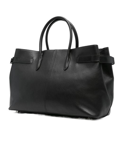 Patrizia Pepe Black Logo Detail Tote Bag