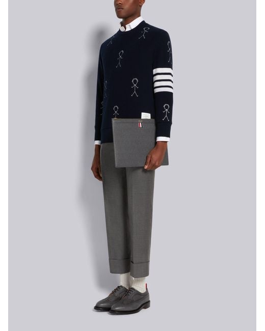 Thom Browne Gray Logo Document Holder for men