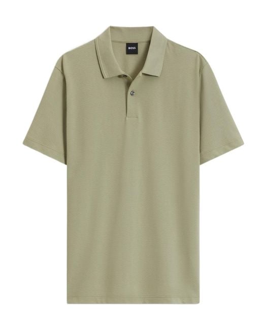 Boss Green Honeycomb Textured Polo Shirt for men