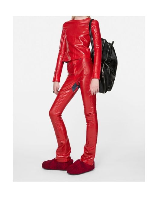 Acne Latex Flared Trousers