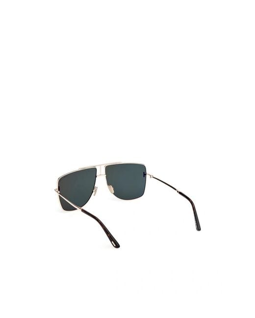 Tom Ford Green Eyewear Aviator Frame Sunglasses