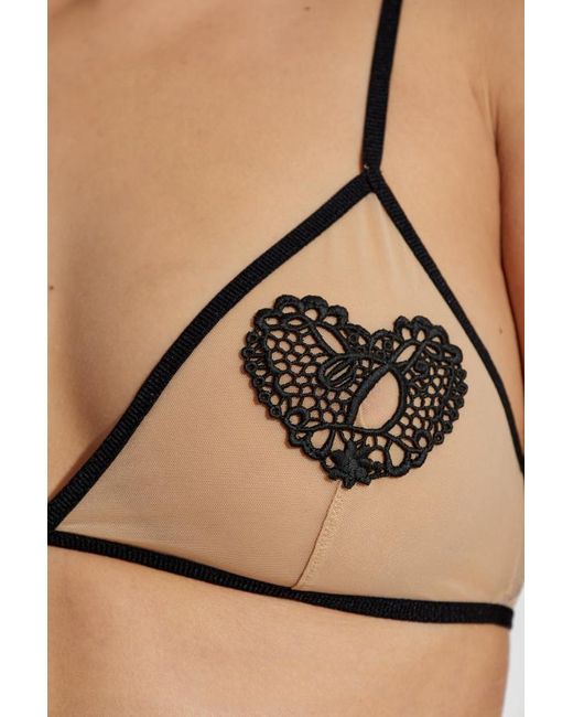 DSquared² Natural Embroidery Bra