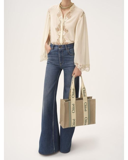 Chloé Natural Woody Tote Bag