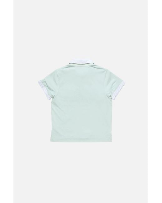 Acne Blue Logo-Embroidered Polo Shirt