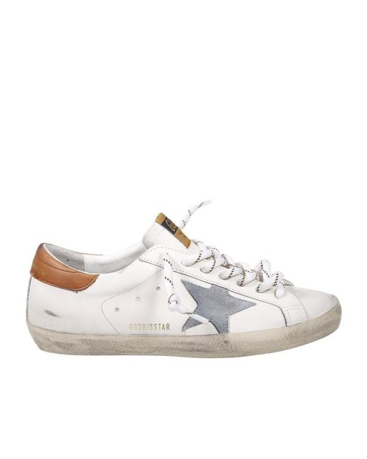 Golden Goose Deluxe Brand White Super Star Low-Top Sneakers for men