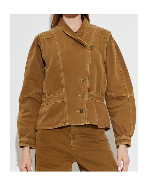 Isabel Marant Brown Long-Sleeved Casual Jacket